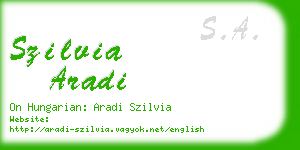szilvia aradi business card